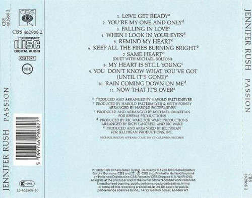 Jennifer Rush - Passion CD Import