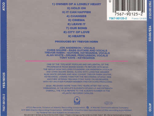 Yes - 90125 CD Import