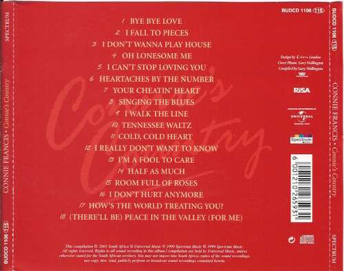 Connie Francis - Connie`s Country CD