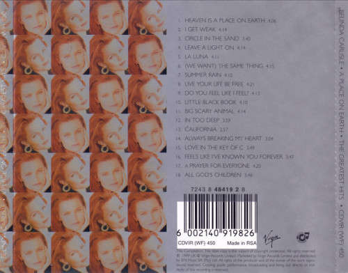 Belinda Carlisle - A Place On Earth (Greatest Hits) CD