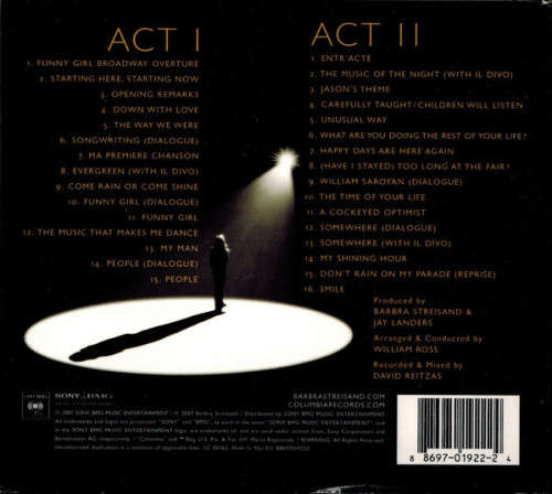 Barbra Streisand - Live In Concert 2006 Double CD Import