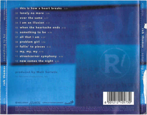 Rob Thomas - ...Something To Be CD