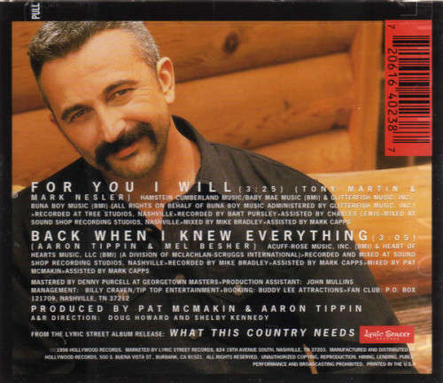 Aaron Tippin - For You I Will Maxi CD Single