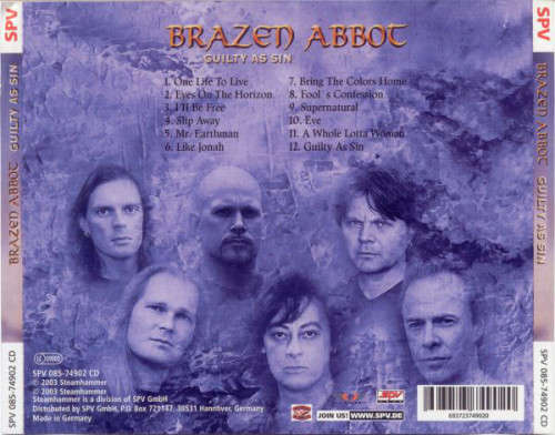 Brazen Abbot - Guilty As Sin CD Import