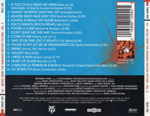 Various - 54 (Music From The Miramax Motion Picture - Volume 2) CD Import Sealed