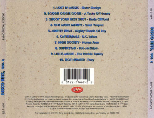 Various - Disco Hits Vol. 6 CD Import