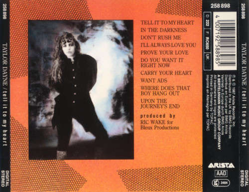 Taylor Dayne - Tell It To My Heart CD Import