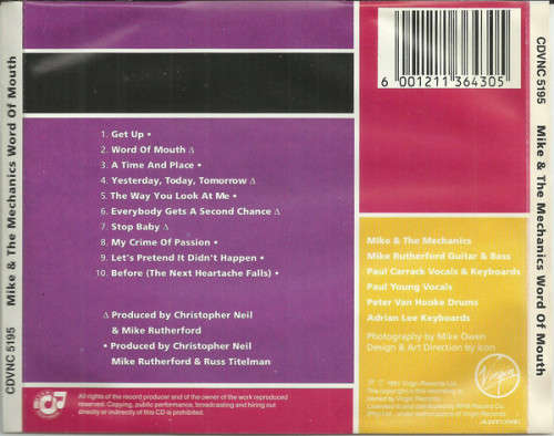 Mike and the Mechanics - Word of Mouth CD