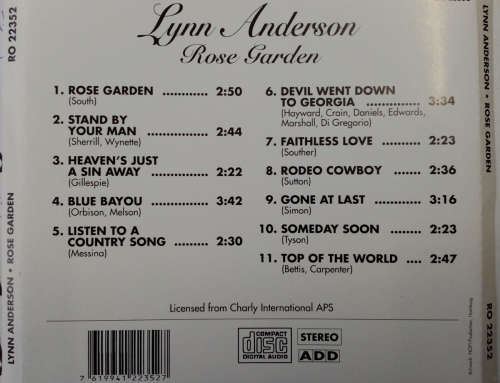 Lynn Anderson - Rose Garden CD Import