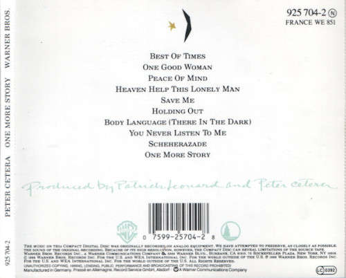 Peter Cetera - One More Story CD Import