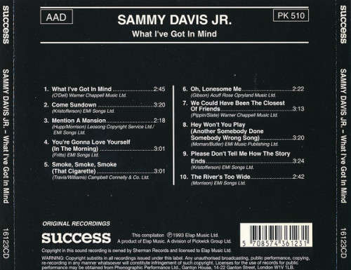 Sammy Davis Jr. - What I`ve Got In Mind CD Import
