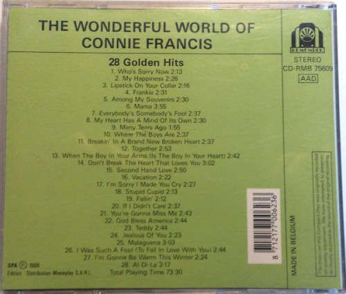Connie Francis - Wonderful World of (28 Golden Hits) CD Import