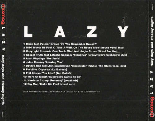 Steve `The Vicar` Lindon - Lazy CD Import (House, Electronic)