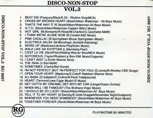 Disco Remix Non-Stop Vol.3 - Various CD Import