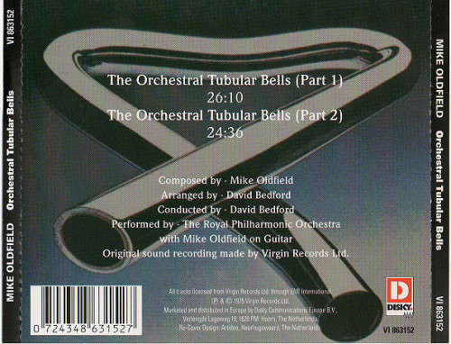 Royal Philharmonic Orchestra and Mike Oldfield, Conducted By David Bedford - Tubular Bells CD Import