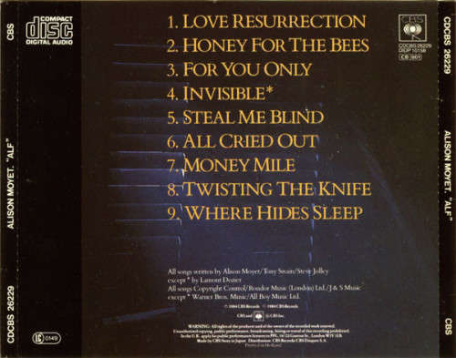 Alison Moyet - Alf Import CD