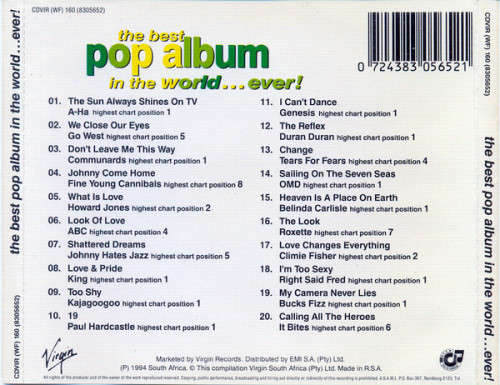 Various - Best Pop Album In the World...Ever! CD
