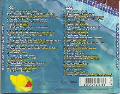 Various - Best Club Anthems 2005 Double CD