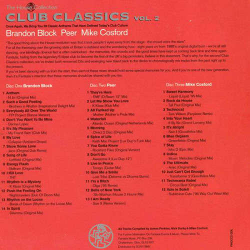 Various - House Collection - Club Classics Vol. 2 Triple CD Import