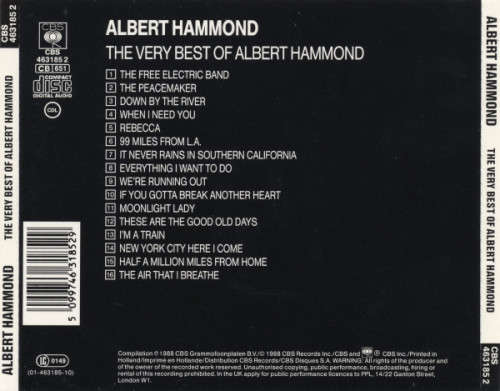 Albert Hammond - Very Best of CD Import
