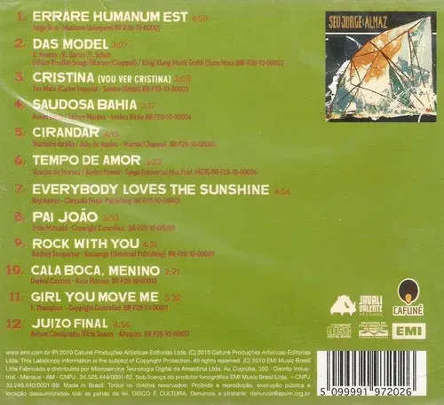 Seu Jorge E Almaz - Seu Jorge E Almaz CD Import