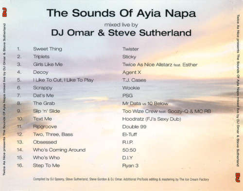 DJ Omar and Steve `Smooth` Sutherland - Twice As Nice (Sounds of Ayia Napa) CD Import