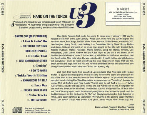 Us3 - Hand On the Torch CD Import