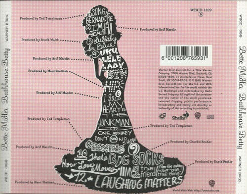 Bette Midler - Bathhouse Betty CD