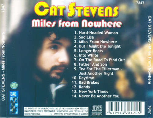 Cat Stevens - Miles From Nowhere CD Import