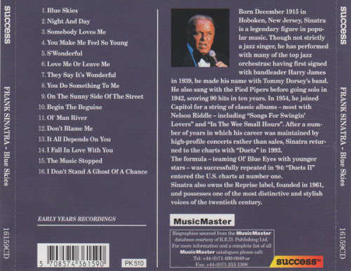 Frank Sinatra - Blue Skies CD Import