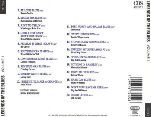 Various - Legends Of The Blues: Volume One CD Import