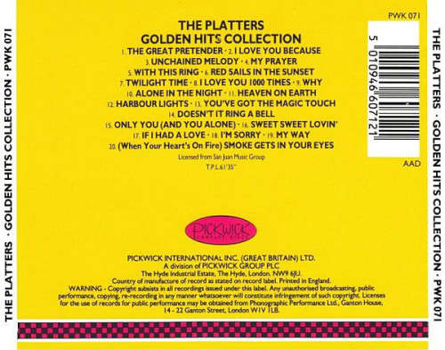 Platters - Golden Hits Collection CD Import