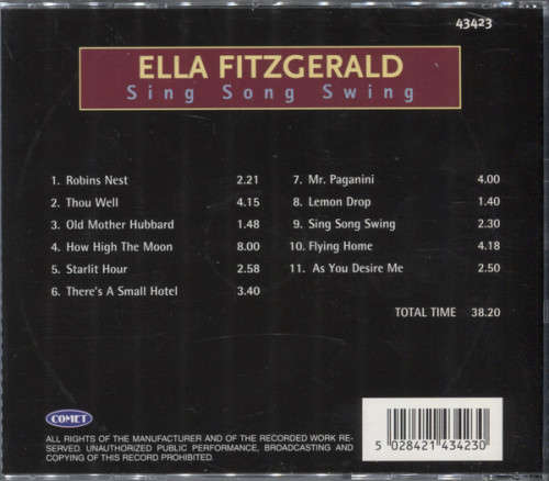 Ella Fitzgerald - Sing Song Swing CD Import