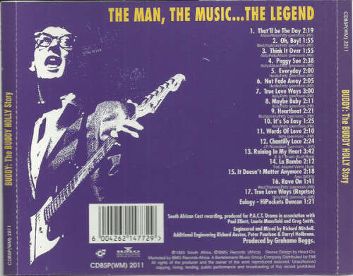 South African Cast Recording - Buddy Buddy Holly Story CD