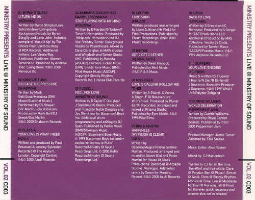 CJ Mackintosh - Ministry Presents Live @ Ministry of Sound CD Import Sealed