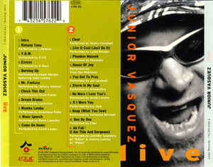 Junior Vasquez - Live (Vol. 1) Double CD Import