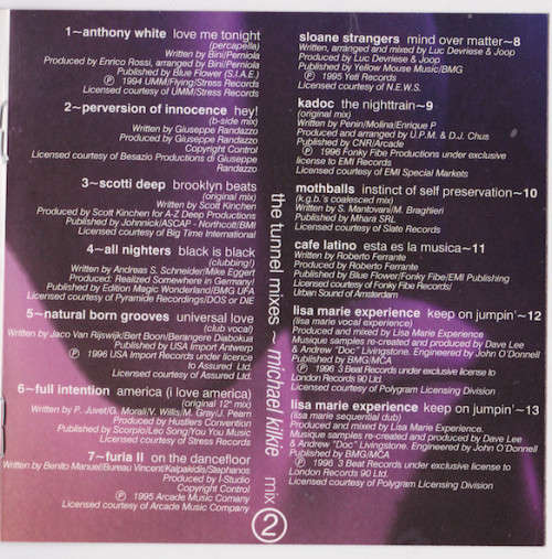 Paul Oakenfold, Michael Kilkie, Colin Tevendale, Steven McCreery - Tunnel Mixes Triple CD Import