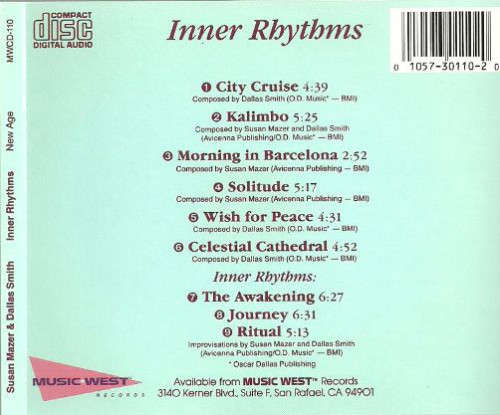 Susan Mazer & Dallas Smith - Inner Rhythms CD Import (1986)