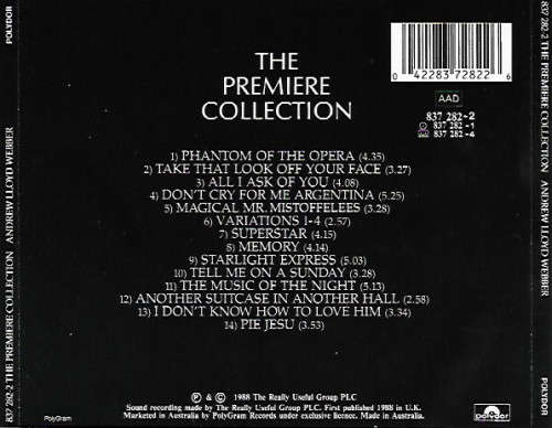 Andrew Lloyd Webber - Premiere Collection CD Import