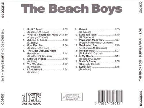 Beach Boys - Surfin` Safari - Live CD Import