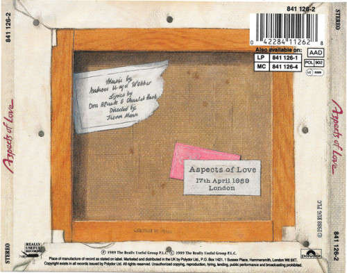 Andrew Lloyd Webber - Aspects of Love Double CD Import