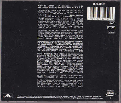 Andrew Lloyd Webber - Highlights From Cats CD Import