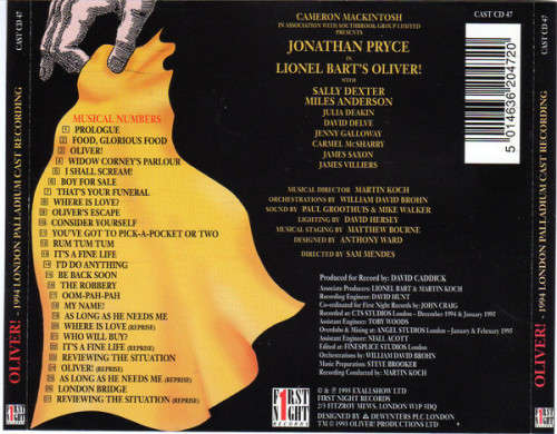 Oliver! (1994 London Palladium Cast Recording) Import CD