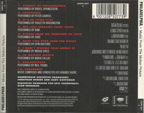 Philadelphia - Soundtrack CD