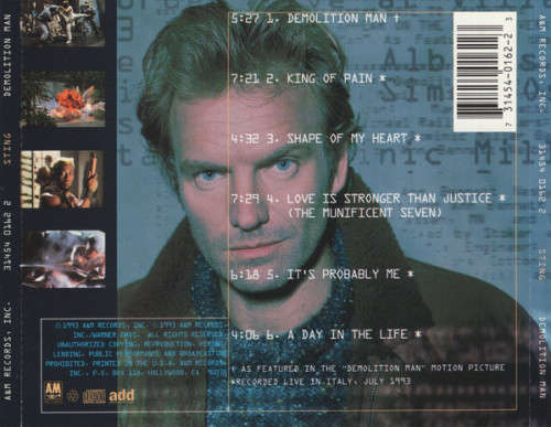 Soundtrack - Sting - Demolition Man CD Import