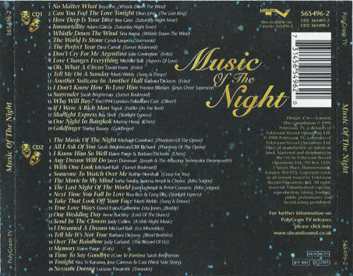 Music of the Night - Various Double CD Import