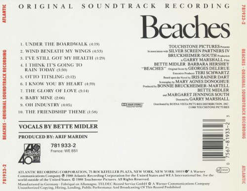 Bette Midler - Beaches Soundtrack CD Import