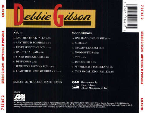 Debbie Gibson - Anything Is Possible CD Import