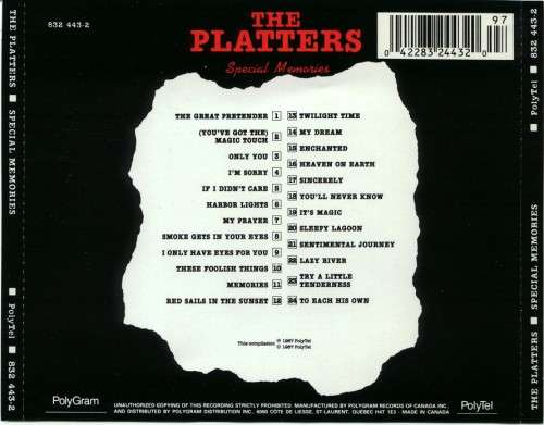 Platters - Special Memories CD Import