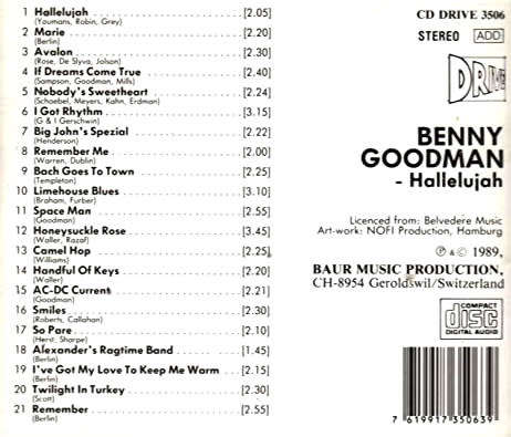 Benny Goodman - Hallelujah CD Import